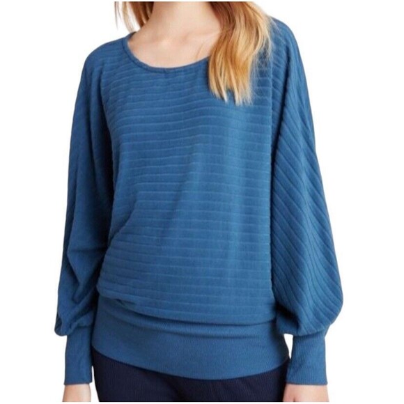 Anthropologie Saturday Sunday Sweater Size M Teal Blue Shawna Hacci Dolman - Picture 1 of 9